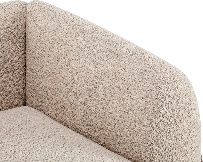 Christopher Knight Home Alma 63 Boucle Loveseat with Wood Legs 2 Seater Sofa Couches for Living Room Upholstered Couch Chair Soft Seating Lounge Sofa Chair Cozy Loveseat with Armrest Almond