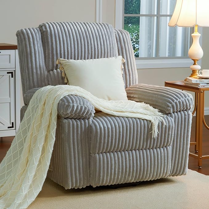 GarveeHome Power Lift Recliner Chair - Heat and Massage Electric Lift Plush Recliner with Soft Padded Seat Back Support &amp Armrests Designed for the Elderly and People with Mobility impaired