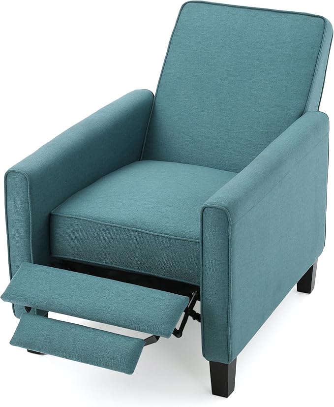 Christopher Knight Home Darvis Fabric Recliner Club Chair Dark Teal 26.75D x 34W x 36.25H in