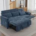 ERYE L-Shaped Reversible Recliner Sectional Sofa Chenille Upholstered Pull Out Convertible Sofabed with Pull Out Sleeper Couch Bed and Recliner Chaise Lounge and USB-C Ports