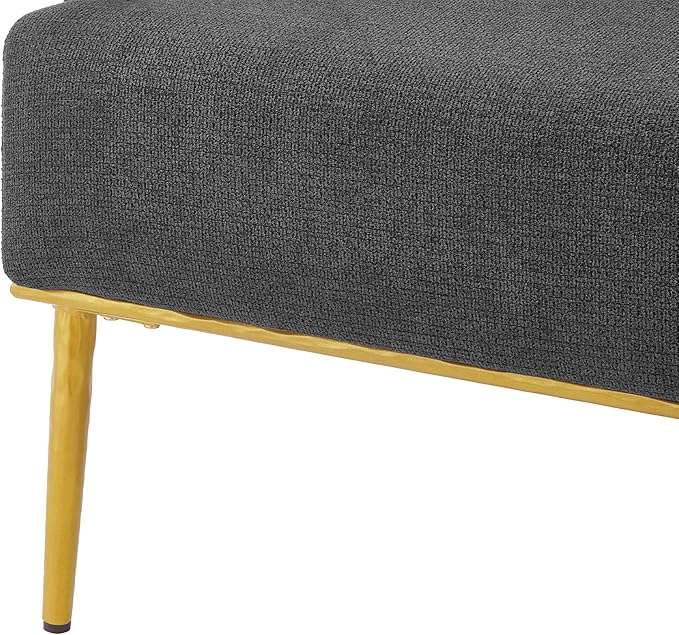 Christopher Knight Home Justin Modern Accent Chair with Metal Legs Chenille Upholstered Lounge Chair Indoor Curved Backrest Armchair Soft Cushion Seating for Living Room Reading Home Dark Gray