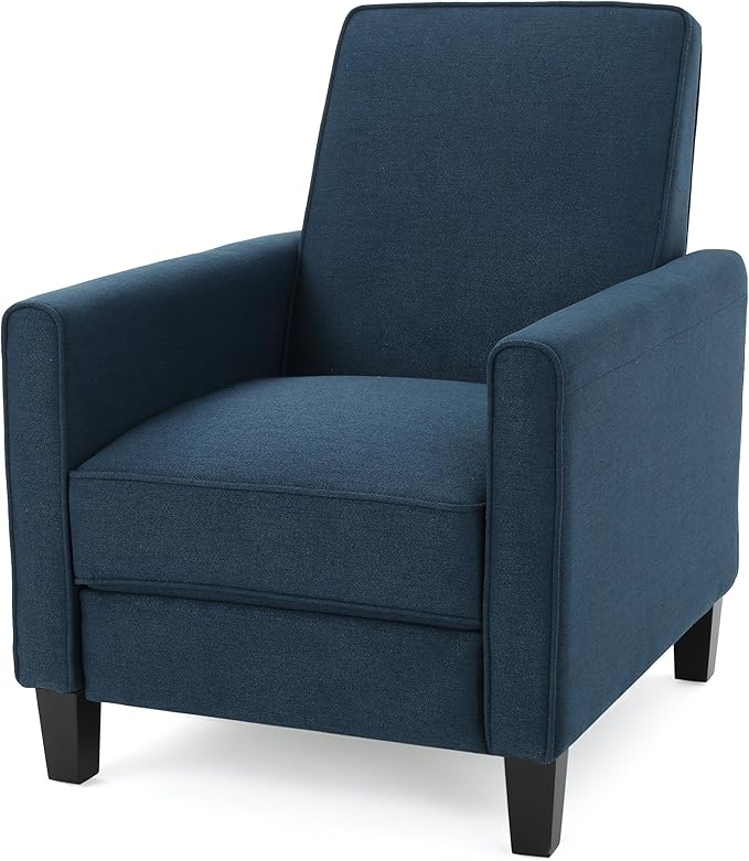 Great Deal Furniture Jeffrey Navy Blue Fabric Recliner Club Chair