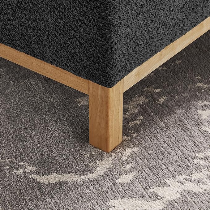 VANOMi 41.34 Oversized Accent Chair Upholstered Armchair with Solid Wood Legs Living Room Chairs with Wide Armrest Pads Reading Chair for Bedrooms Apartments Living Rooms Offices（Dark Grey）