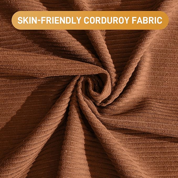 Convertible Sofa Bed Corduroy Memory Foam Compression Sofa Modular Floor Sofa with Pull-Out Bed Compressed Couch in Box Folding Sleeper Couches Bed for Living Room Bedroom Lounge Orange