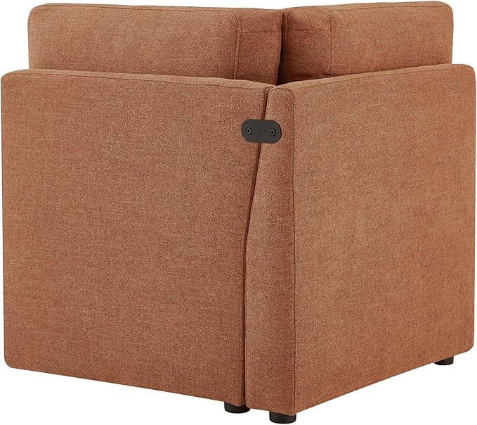 CHITA Modern Upholstered Middle Corner Sectional for Modular Couch Terracotta