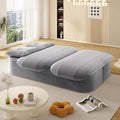 78.7 Convertible Sleeper Sofa Bed with 2 Soft Pillows 2-in-1 Fold Out Couch Upholstered in Luxurious Plush Corduroy Fabric Deep Seat Couch for Living Room Bedroom Guest Room Light Grey