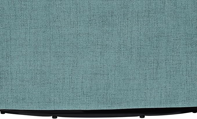 LifeSky Swivel Accent Chair Coastal Style Upholstered Armchair: 360 Degree Rotating Reading Chair with Curved Backrest &amp Textured Fabric - Wood Frame Living Room Seating for Coastal Home Decor &am