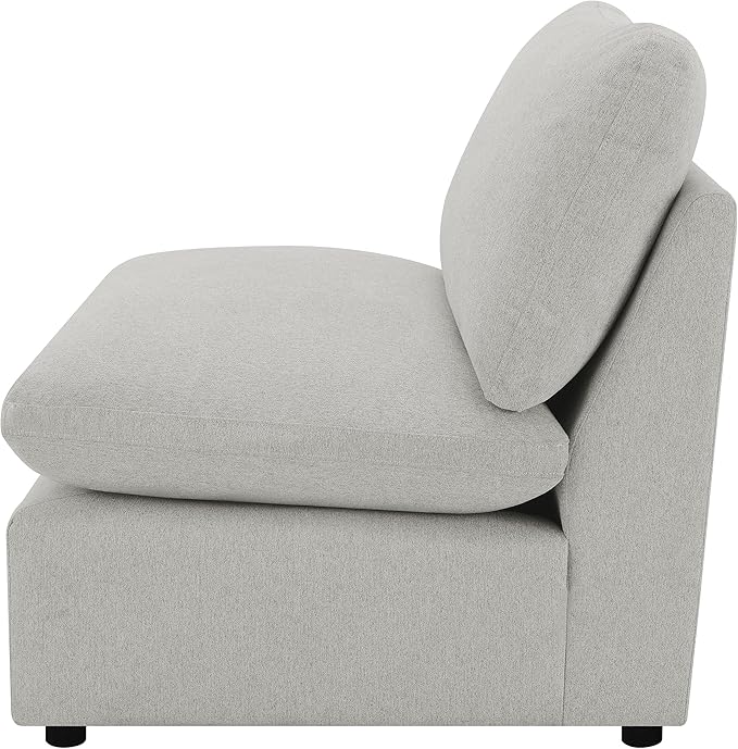 Coaster Home Furnishings - Collins - Modular Armless Chair with Cushion Back Foam Padding and Reversible Cushions - Living Room - Grey - 609560AC