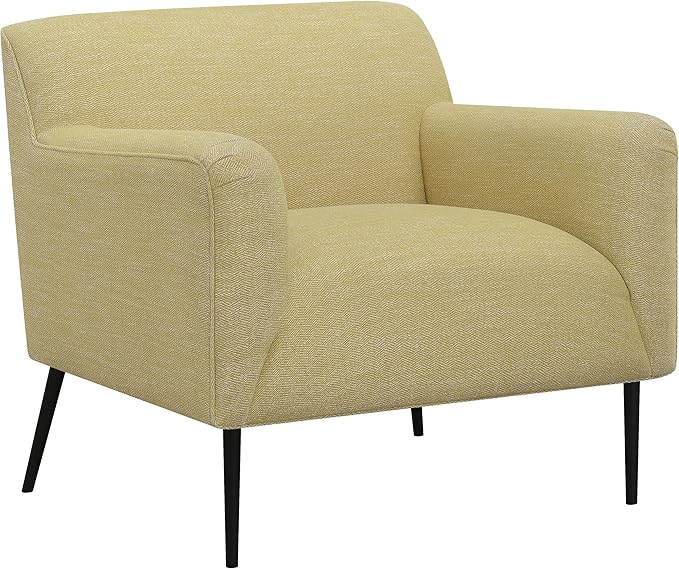 Coaster Home Furnishings - Darlene - Upholstered Accent Chair with Track Arms and Tapered Black Metal Legs - Living Room - Lemon - 905639