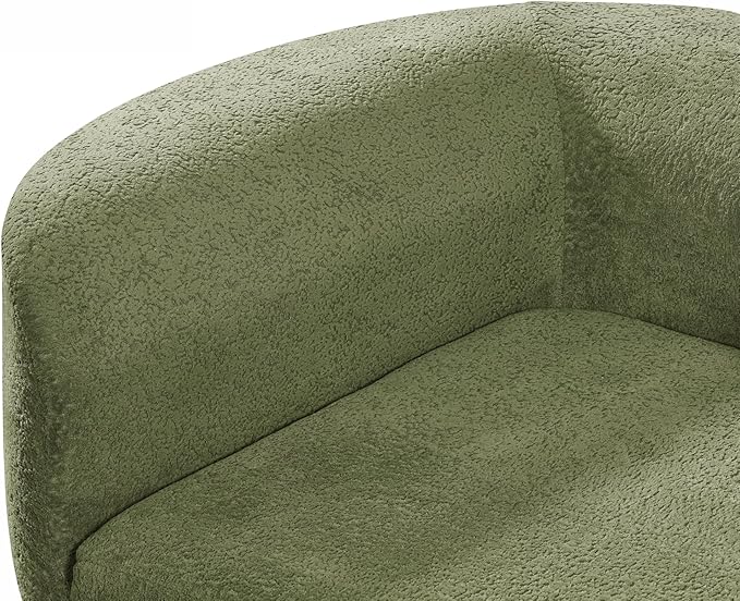 GDFStudio 116 Modern Curved Sectional Sofa with Chaise LoungePearl Upholstered Fully Compressed Sponge Couch2 Pcs SetRight Hand FacingFully Assembled Lounge Seating for Living RoomGreen