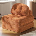 Dowinx Folding Sofa Bed with Pillow Convertible Comfy Couch Bed for Adults Home Lounge and Gaming Modern Comfortable Design for Apartment Living Room Bedroom Single Smooth Velvet Amber Brown