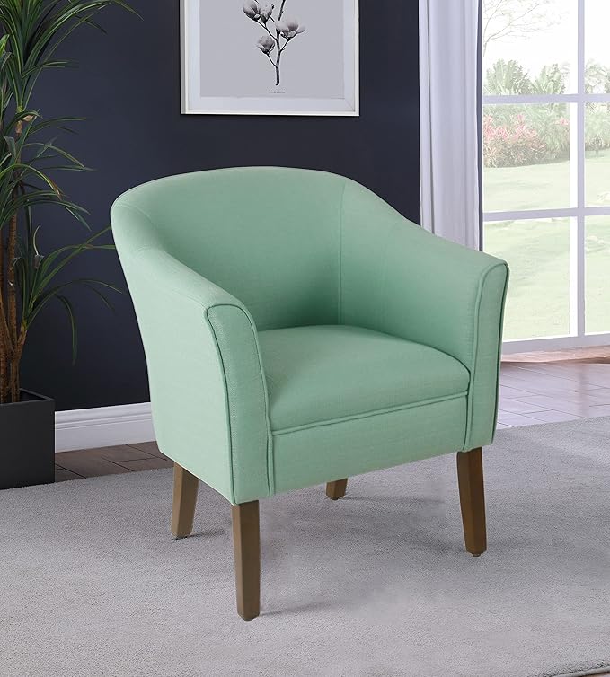 HomePop Modern Barrel Accent Chair Aqua