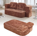 KIVENJAJA 78.7 Boneless Loveseat Convertible Folding Sofa Bed Full Size with Pillows Comfy Cloud Fold Out Couch Foldable Sleeper Sofa Bed for Living Room Small Spaces Office Apartment Orange