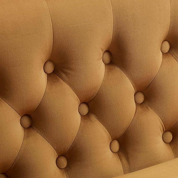 Modway Prospect Channel Tufted Performance Velvet Modern Loveseat Cognac