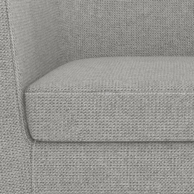 SIMPLIHOME Thorne Accent Chair - 30 inch Wide Upholstered Contemporary Arm Chair in Classic Grey for Living Room or Bedroom with Curved Back Removable Cushion and Durable Fabric Upholstery