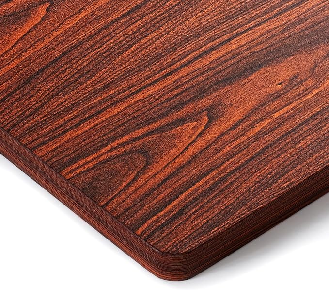 BIZUM Whole-Piece Particle Board Table Top Wood Countertop for Standing Desk DIY 63x28x1 Inch Mahogany Desk Top