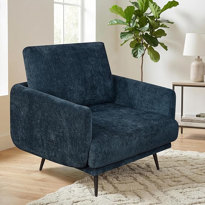 Oversized Accent Chair for Living Room Chairs Reading Arm Chair Comfy Modern Single Sofa Side Chairs with Metal Legs &amp Soft Cushion for Bedroom Waiting Room