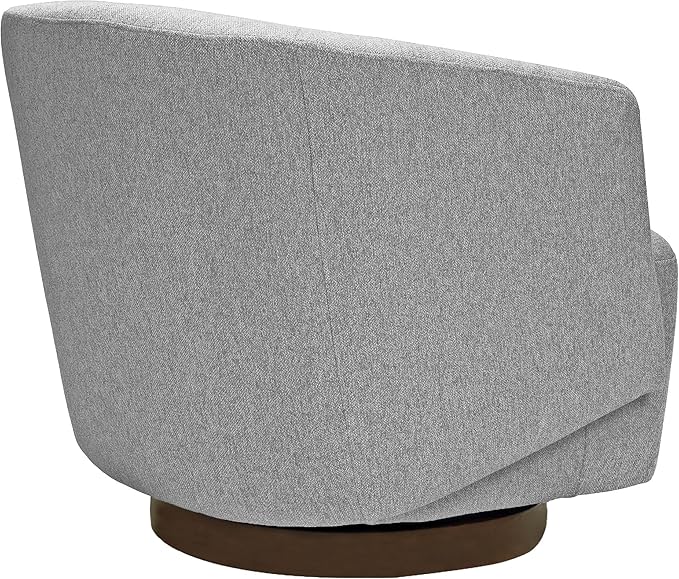 MINCETA Accent ChairModern Swivel Chairs for Living Room and Bedroom Reading with Wood BasePerformance Fabric in Gray