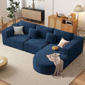 Boneless Couches for Living RoomCloud Sectional Couch with L-Shape ChaiseModern Modular Sofa with Deep Seat Upholstered Comfy Couches for BedroomNo Assembly Required1PCS
