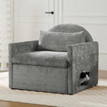 Single Sofa ChairModern Chenille ArmchairLounge Chair with Cat DedGray Chairs for Living Room BedroomRemovable Washable Covers