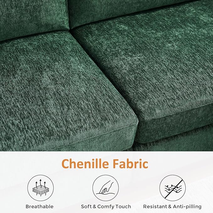 VANOMi Large Modular Sectional Sofa Oversized Couch with Charging Station Cloud Couch Deep Seat Sofa with Thick Cushion Convertible Sectional Couches for Living Room Office Apartment