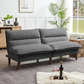 Convertible Futon Sofa Bed 72 Futon Couch with Adjustable Back Upholstered Sleeper Sofa Bed for Living Room Apartment Small Space Dark Grey