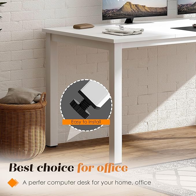 Need Large Computer Desk 70.8 x 31.5 inches Conference Table Large Office Desk Writing Table Workstation for Home OfficeWhite ND-10FJGSAC3-180WW