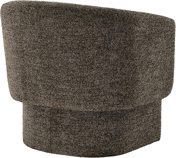 Modway Muse Comfy Barrel Accent Chair in Antique Boucle Fabric Cozy Round Reading Armchair – Upholstered Living Room Chair with Curved Back