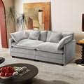 77.6 Modular Sectional SofaLoveseat Couch for Living Room Modern Deep Seat Sofa 2 Seater Chenille Fabric Comfy Cloud Couches with Throw Pillows for ApartmentSmall Spaces