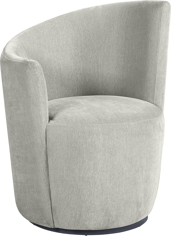 Coaster Home Furnishings - Nueva - Wood - Upholstered Swivel Accent Chair with Curved Backrest Cushioned Seat and Contemporary Style - Living Room - Dove Grey - 907527