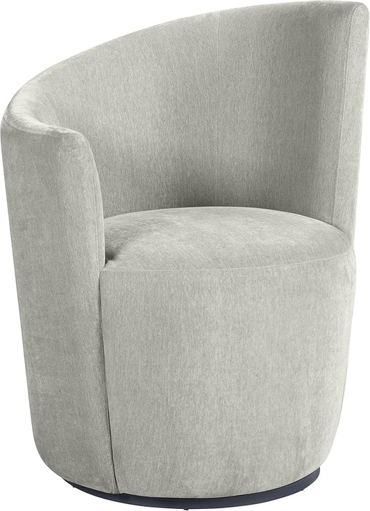 Coaster Home Furnishings - Nueva - Wood - Upholstered Swivel Accent Chair with Curved Backrest Cushioned Seat and Contemporary Style - Living Room - Dove Grey - 907527