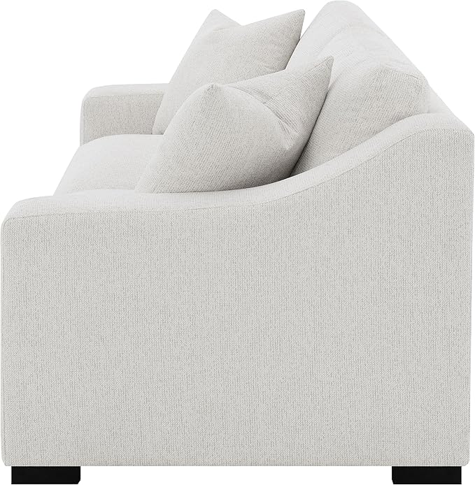 Coaster Home Furnishings - Ashlyn - Wood Frame Upholstered Sofa with Curved Track Arms Reversible Cushions and Pocket Coil Construction - Living Room - Sand - 552091