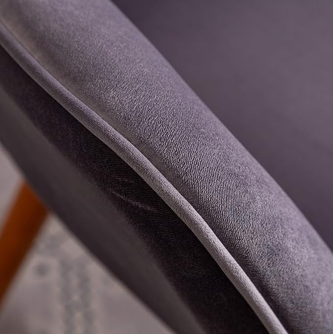 Roundhill Furniture Doarnin Contemporary Silky Velvet Tufted Button Back Accent Chair Gray
