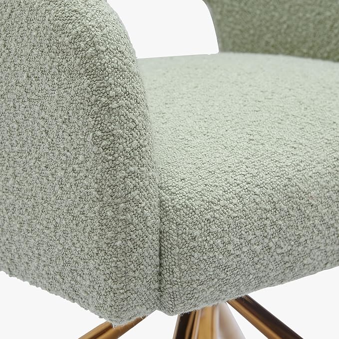 WestinTrends Genevieve Mid-Century Modern Wide Boucle Swivel Accent Arm Chair Desert Sage