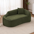 DEINPPA Modern Chaise Lounge with Pillow Chenille Comfy Cloud Couch for Living Room Bedroom Apartment No Assembly Needed-Green | Lasting Support