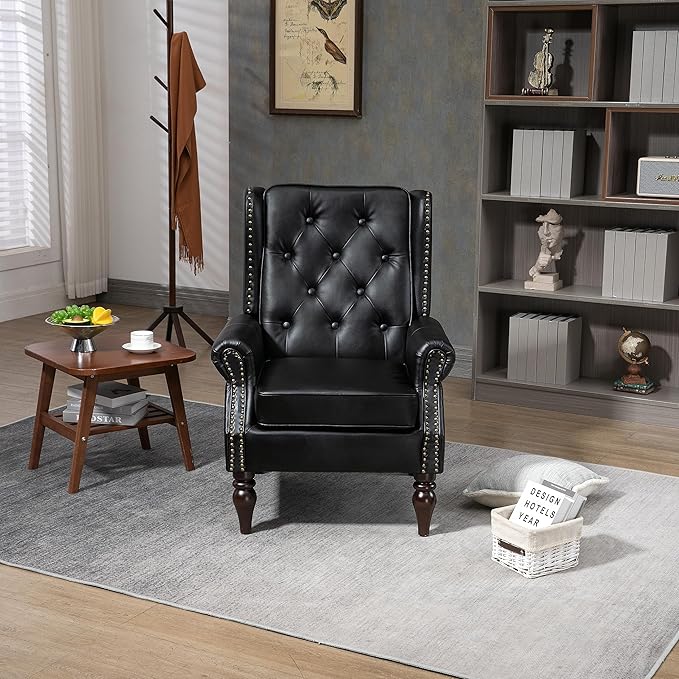 Wood Frame Armchair Modern Accent Chair Lounge Chair for Living Room