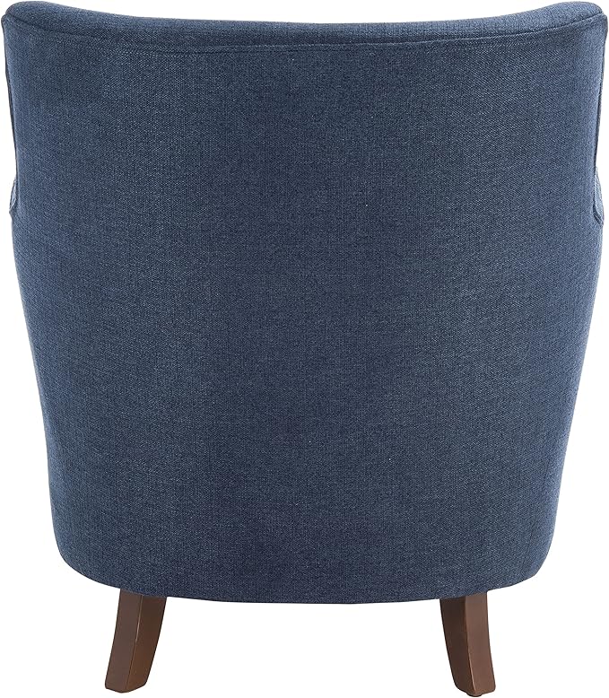 SAFAVIEH Home Collection Levin Navy/Walnut Accent Club Chair