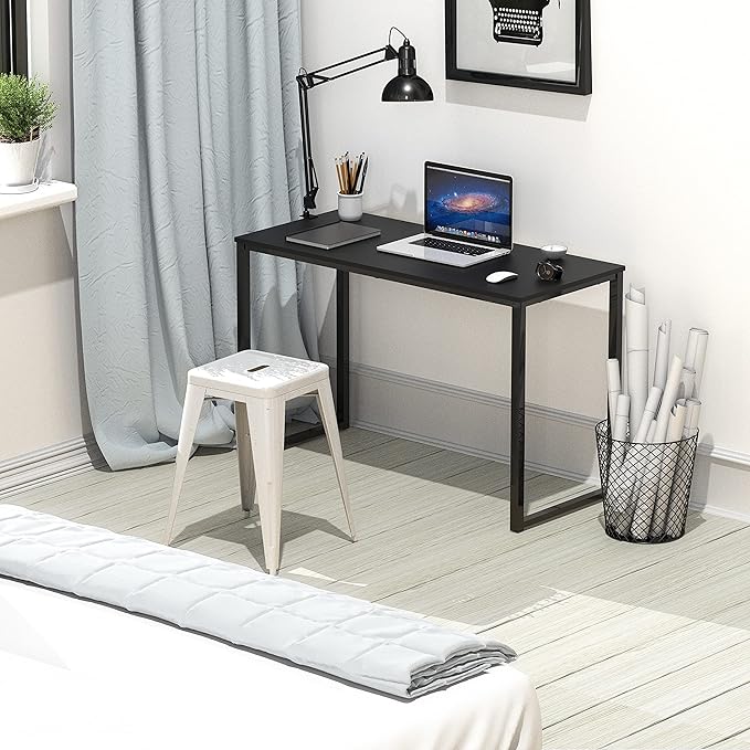 SHW Mission 32-Inch Home Office Computer Desk Black