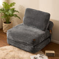 Folding Sofa Bed Convertible Sleeper Chair with Pillow Foldable Mattress Lounge Chair for Living Room Bedroom Portable Guest Bed Dark Grey
