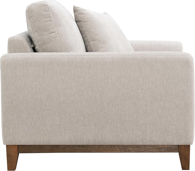 Furniture of America Naria Modern Chenille 40-inch Accent Chair with Soft Track Arm Slightly Tapered Leg for Living Room Light Grey