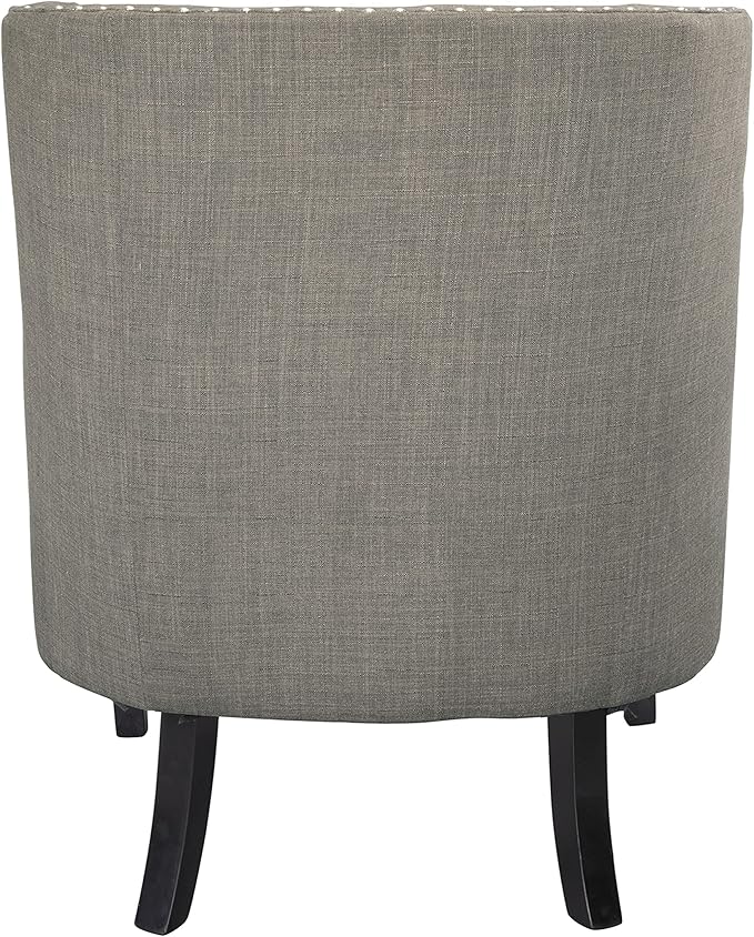 Lexicon Accent Chair Reading Chair Comfy Chair for Bedroom Upholstered Armchair with Solid Wood Frame Tufted Cushion Nail Head Trim Single Sofa Chair for Living Room Office Tan Chenille