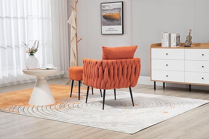 Velvet Accent Chair Modern Upholstered Armchair Tufted Chair with Metal Frame Single Leisure Chairs for Living Room Bedroom