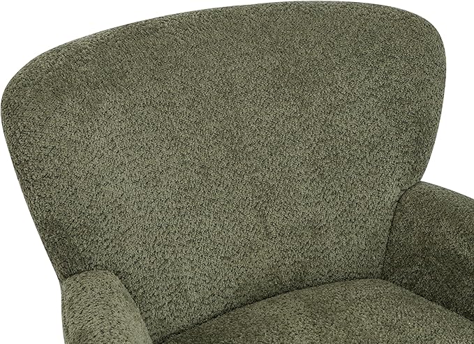 Christopher Knight Home Colby Boucle Upholstered Club Chair Living Room Accent Chair Wooden Frame Flared Armrest Plush Thick Cushion Reading Lounge Chair Space-Saving Furniture Olive Green