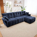 mikibama Oversized Modular Sectional Sofa with Ottoman110 Chenille L-Shaped Couch with FootrestModern 3 Seater Couches for Living RoomLarge Sofas with Deep Seat for Apartment
