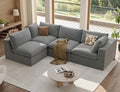 106“ Cloud Sectional Couches Sofa for Living Room Modern 4 Seats Couch Convertible L Shape Sofa No Assembly Needed