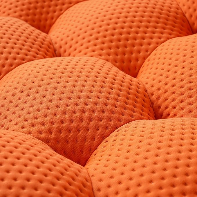 WJShome Bubble Couch42 Modern Curved Sofa Morden Lazy Floor Sofa Ottoman Foam Filled Footstool for Couch Orange Chair for Living Room Office Apartment