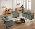 Corduroy Sofa Set Upholstered Armchair and Loveseat Sofa Set of 2 with Plush Cushions and Rolled Arms Modern Living Room Furniture SetsGreen