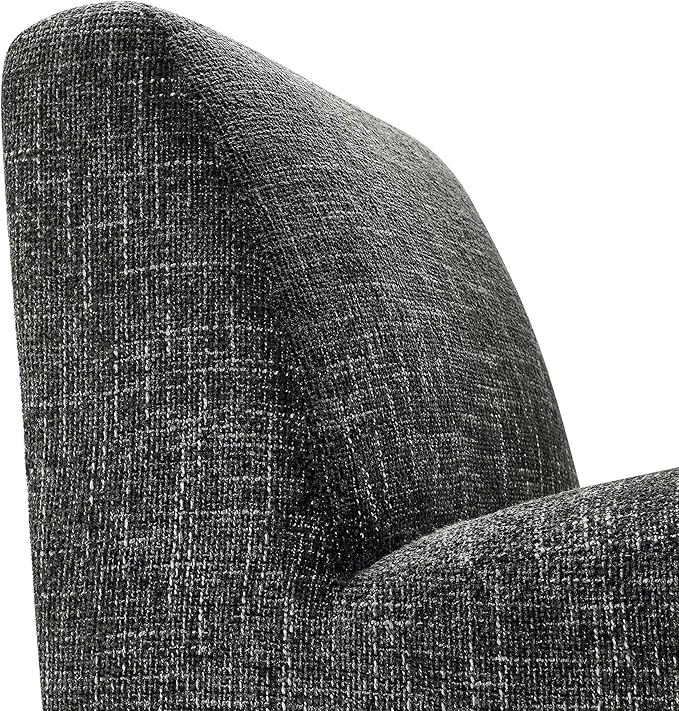 Modway EEI-6765-CAR Amita Chenille Upholstered Accent Chair Carbon Black