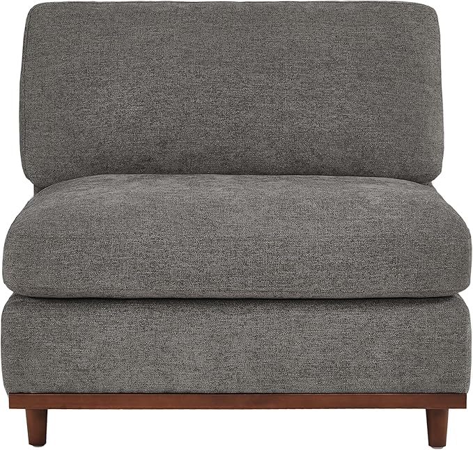 CHITA Modern Down Filled Upholstered Middle Armless Sofa for Sectional Modular Couch Grey