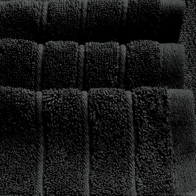 Tens Towels Pack of 2 Extra Large Bath Sheets 35 x 70 Inches 100% Cotton Larger &amp Lighter Weight Quicker to Dry Super Soft &amp Absorbent Oversized Bath Towels Black